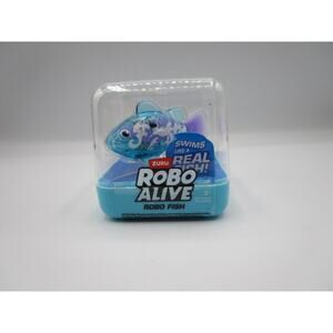 Zuru Robo Alive Robo Fish Teal Purple Water Activated Swims Color Changing